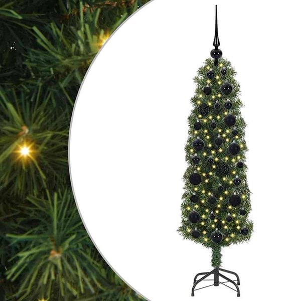 vidaXL &Aacute;rvore de Natal Artificial Verde 120 cm PVC e A&ccedil;o e Pl&aacute;stico