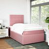 vidaXL Cama boxspring com colch&atilde;o 120x200 cm veludo rosa