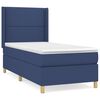 vidaXL Cama com molas/colch&atilde;o 80x200 cm tecido azul