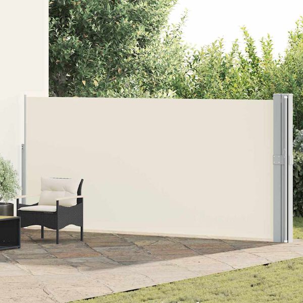 vidaXL Toldo lateral retr&aacute;til para p&aacute;tio 170x1200 cm creme