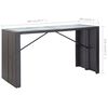 vidaXL Conjunto de bar para exterior 9 pcs vime PE preto