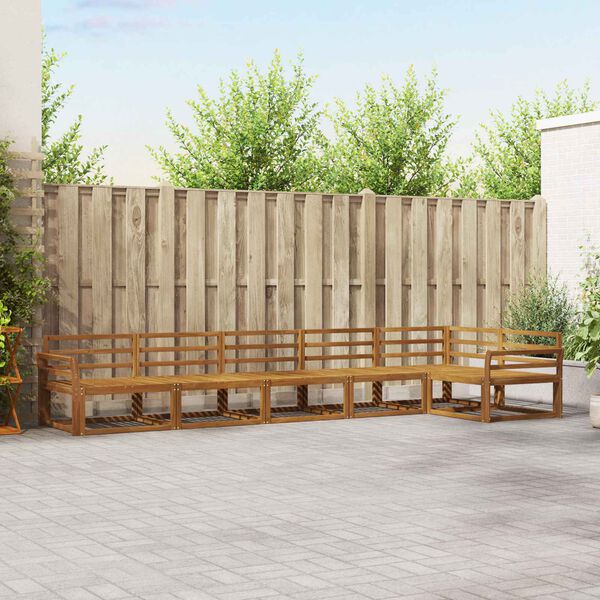 vidaXL Conjunto de Sof&aacute;s para Exterior 6 pcs Natural