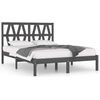 vidaXL Estrutura de cama 200x200 cm pinho maci&ccedil;o cinzento