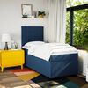 vidaXL Cama com molas/colch&atilde;o 90x190 cm tecido azul