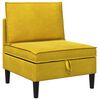 vidaXL Sof&aacute; com Armazenamento Amarelo Veludo