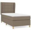 vidaXL Cama com molas/colch&atilde;o 80x200 cm tecido castanho-acinzentado