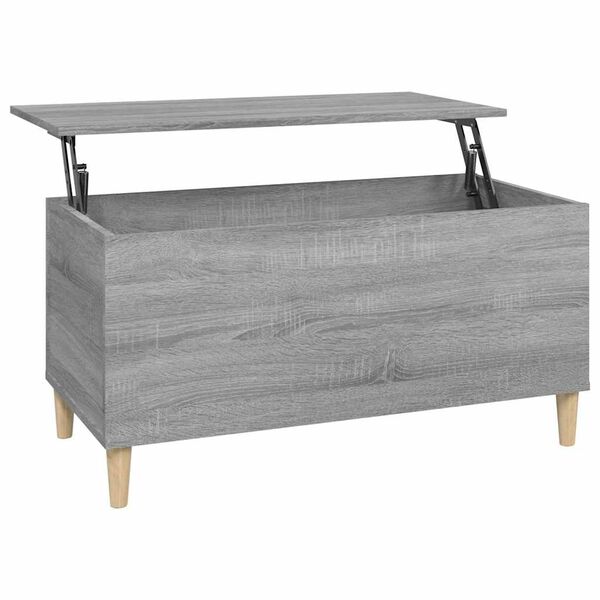 vidaXL Mesa de centro 90x44,5x45 cm derivados de madeira cinza sonoma