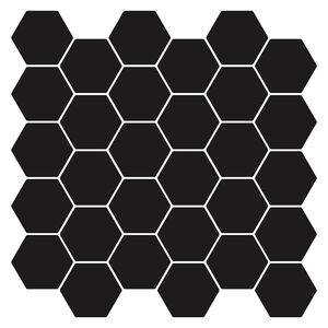 vidaXL Azulejo hexagonal 10 unid. Preto 30 x 30 cm Poliuretano e PET