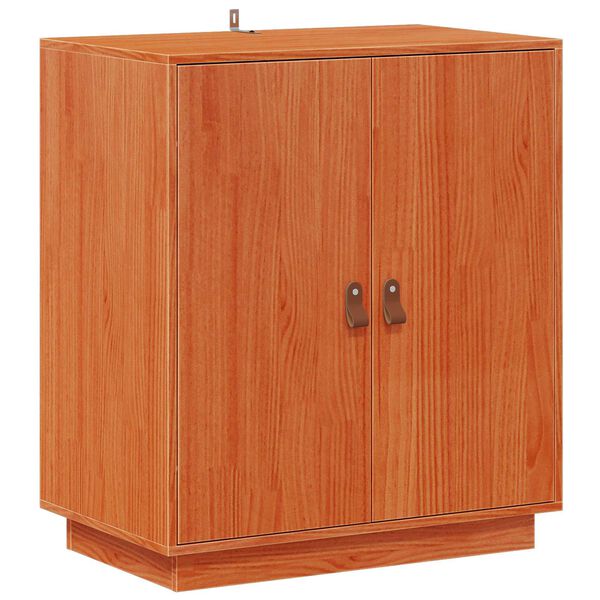 vidaXL Buffet Castanho Cera 65,5 x 40 x 75 cm Madeira de pinho maci&ccedil;o