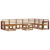 vidaXL Conjunto de Sof&aacute;s para Exterior 9 pcs Natural