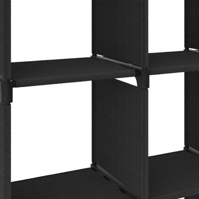 vidaXL Unidade de prateleiras 12 cubos 103x30x141 cm tecido preto