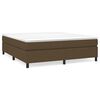 vidaXL Estrutura de cama com molas 160x200 cm tecido castanho-escuro