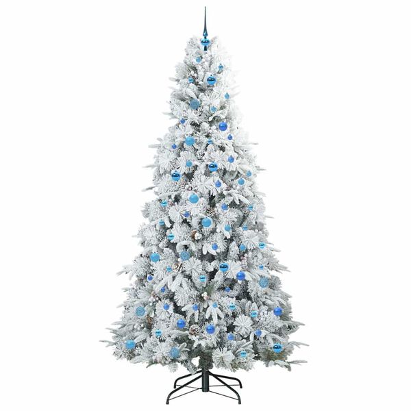 vidaXL &Aacute;rvore de Natal Articulada Artificial Branco 240 cm PE e PVC
