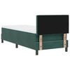 vidaXL Cama Box Spring LED com colch&atilde;o Verde Escuro 80 x 200 cm Veludo