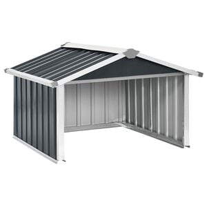 vidaXL Abrigo para corta-relva 92x97x63 cm a&ccedil;o galvanizado antracite