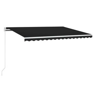 vidaXL Toldo retr&aacute;til manual c/ LED 450x300 cm antracite