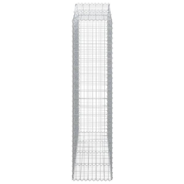 vidaXL Cesto gabi&atilde;o arqueado 200x50x200/220 cm ferro galvanizado