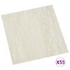 vidaXL Pranchas de Piso 55 pcs Creme 5,11 m&sup2; PVC