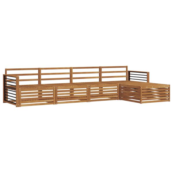 vidaXL Conjunto de Sof&aacute;s para Exterior 5 pcs Natural