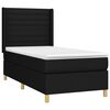 vidaXL Cama box spring c/ colch&atilde;o e LED 90x200 cm tecido preto