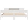 vidaXL Cama com estante sem colch&atilde;o 180x200 cm pinho maci&ccedil;o branco