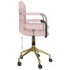 vidaXL Cadeiras de jantar girat&oacute;rias 4 pcs veludo rosa
