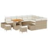 vidaXL Conjunto de Sof&aacute; de Jardim 12 unid. Bege vime PE