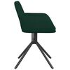 vidaXL Cadeiras de jantar giratorias 2 pcs veludo verde-escuro