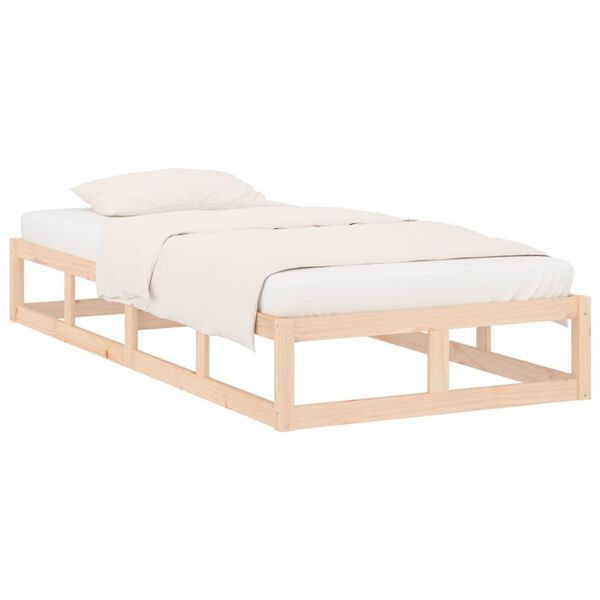 vidaXL Estrutura de cama 90x200 cm madeira maci&ccedil;a