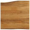 vidaXL Tampo de mesa c/ borda viva 80x80x2,5 cm mangueira maci&ccedil;a
