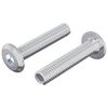 vidaXL Parafuso de Trava Liso 2 unid. Prateado M6 x 30 mm A&ccedil;o