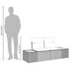 vidaXL Sof&aacute; de jardim Cinzeto 184 x 62 x 85cm vime PE