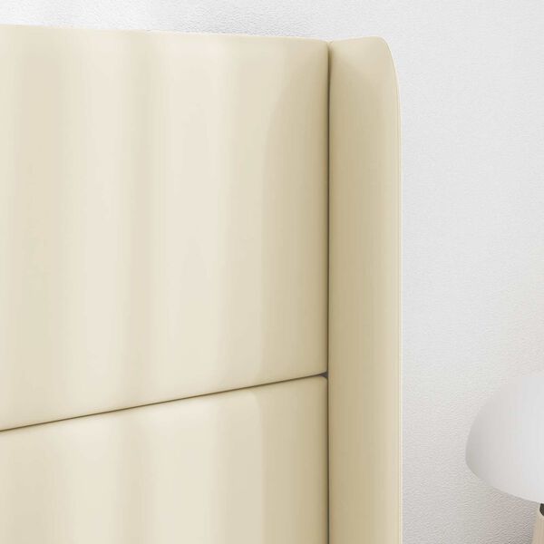 vidaXL Orelha de Cabeceira Creme 80 x 16 x 4 cm PVC