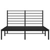 vidaXL Estrutura de cama com cabeceira 135x190 cm metal preto