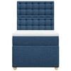 vidaXL Cama com molas/colch&atilde;o 90x190 cm tecido azul