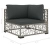 vidaXL 6 pcs conjunto lounge de jardim c/ almofad&otilde;es vime PE cinzento