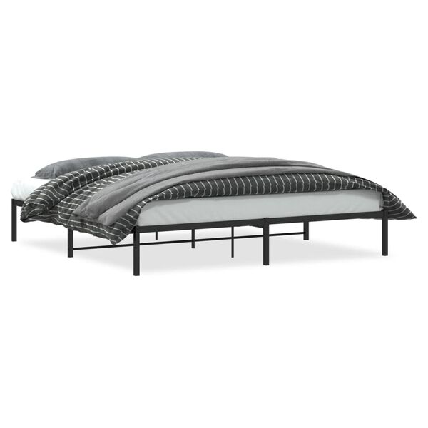 vidaXL Estrutura de cama 200x200 cm metal preto