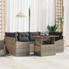 vidaXL Conjunto de Sofá de Jardim 7 pcs Cinzeto Rattan Sintético