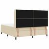 vidaXL Cama Box Spring LED com colch&atilde;o Creme 180 x 200 cm tecido
