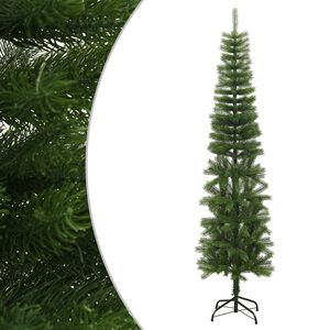 vidaXL Árvore de Natal artificial fina com suporte PE 240 cm