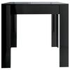 vidaXL Mesa de jantar 160x80x76 cm contraplacado preto brilhante