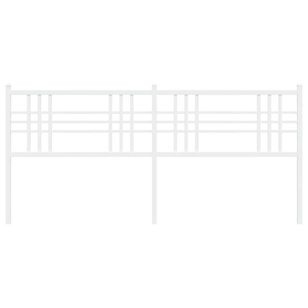 vidaXL Cabeceira de substitui&ccedil;&atilde;o 200 cm metal branco