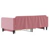 vidaXL Sof&aacute;-cama com gavet&atilde;o e gavetas 100x200 cm veludo rosa