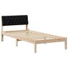 vidaXL Estrutura da cama com cabeceira Castanho e preto 90 x 190 cm