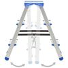 vidaXL Escada dupla de alum&iacute;nio 3 degraus 67 cm