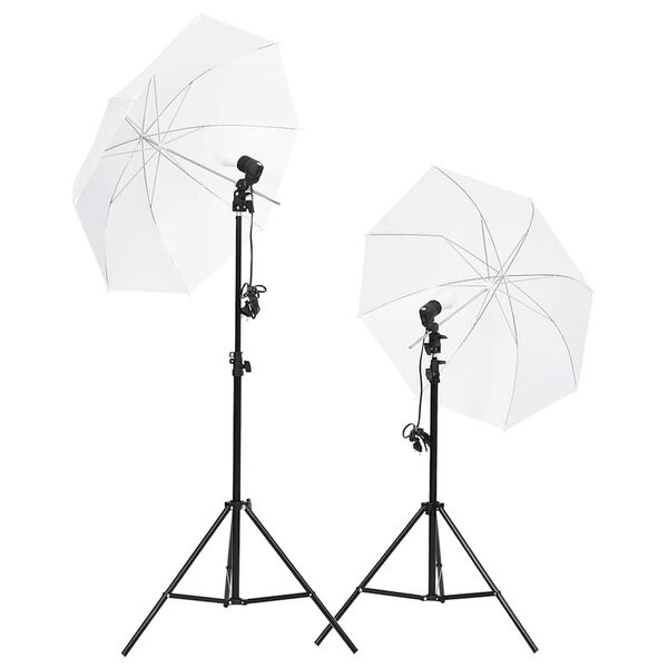 vidaXL Kit de est&uacute;dio fotogr&aacute;fico com conjunto de ilumina&ccedil;&atilde;o e fundo