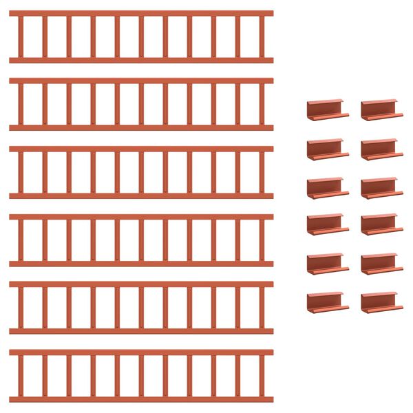 vidaXL Guarda de Neve para Telhado Vermelho 600 x 2,5 x 20 cm A&ccedil;o