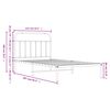 vidaXL Estrutura de cama com cabeceira 107x203 cm metal preto