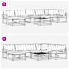vidaXL Conjunto de Sof&aacute;s para Exterior 22 pcs Natural e Preto