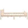 vidaXL Estrutura de cama pequena casal 120x190 cm pinho maciço